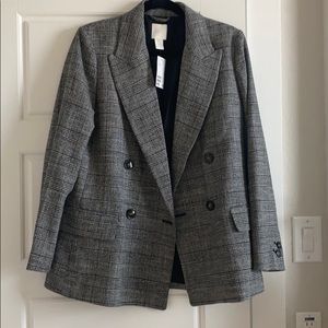 H&M Plaid Blazer Sz 8 NWT